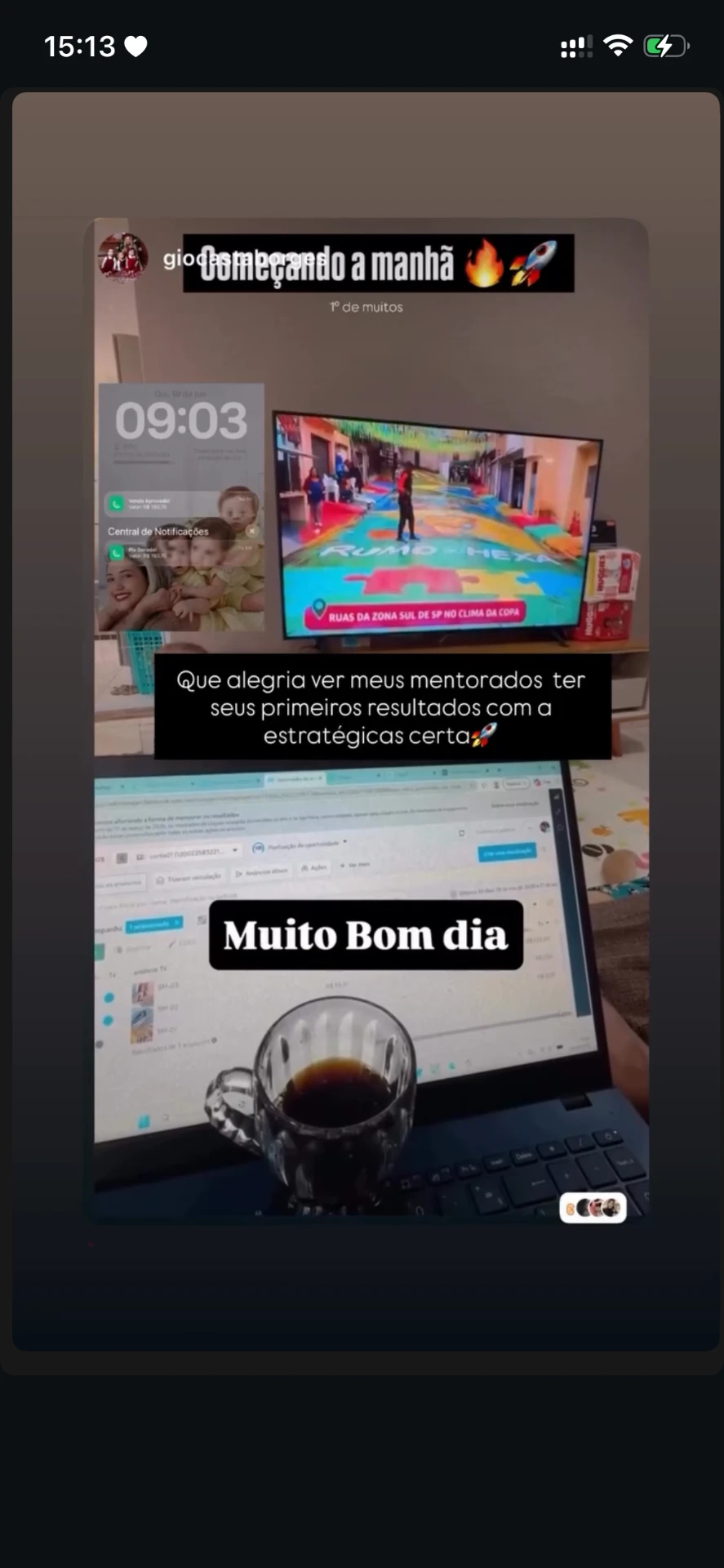 Print de depoimento de aluna