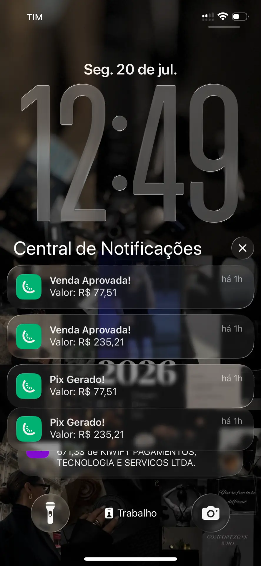 Notificação de venda aprovada